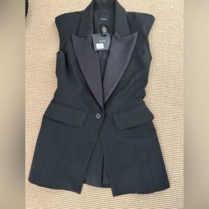 Smythe Tab Tux Vest Black Sz 2 NWTGS Retails $695